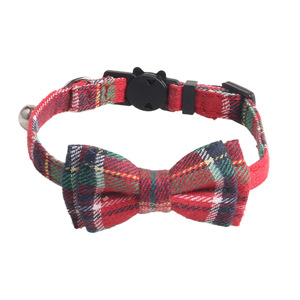 Nouveau collier de chats imprimé pour animaux de compagnie collier de jupe de tournesol de Noël en deux pièces avec nœud papillon doublé de polaire - Product Image 4