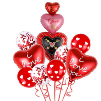 Bouquet de ballons en forme de cœur pour la Saint-Valentin Kits de ballons en aluminium pour la décoration de fête de mariage d'anniversaire