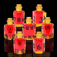 Bouteille de Potion Jaune Enchantée Créative, Liquide Rouge, Sable Mouvant, Ensemble de Dés Polyédriques en Résine pour DND RPG - Bouteille10