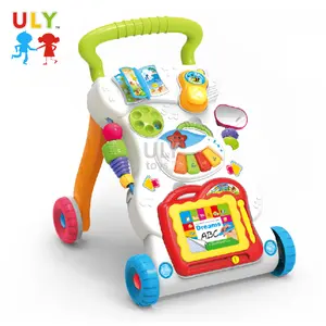 HOT Großhandel Kunststoff Musical Baby Walker Lernspiel zeug mit magnetischem Zeichenbrett