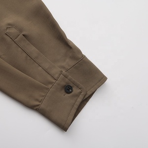 Trung Quốc Bán Buôn Tùy Chỉnh Upf 50 Nhanh Chóng Khô Dài Tay Áo Sọc Nâu Nút 100% Polyester Nút Xuống Câu Cá Áo Sơ Mi Với Túi - Product Image 6