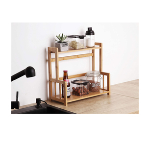 Estante de bambú expandible de 3 niveles, organizador de condimentos para armario, despensa, encimera, estante de paso de cocina - Product Image 3