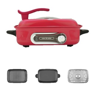 หม้อหุงต้มไฟฟ้าอเนกประสงค์ 220V กระทะเคลือบกันติด ควบคุมด้วยระบบกลไก สำหรับใช้ในครัวเรือน ปิ้ง ย่าง ทอด นึ่ง ต้ม ผัด ฮอทพอท - Product Image 1