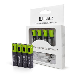 IILEER EE. UU. Almacén en stock Custom AAa 1,5 V 814mWh 500mAh Baterías de litio recargables Li-ion 1,5 V Batería - Product Image 2
