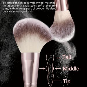 HGHDBT Kit trucco professionale 40 pezzi marrone pennelli per il trucco con custodia Multi-funzionale strumento per il trucco del viso per la miscelazione - Product Image 5
