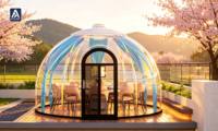Carpa de Hotel Burbuja Transparente de Lujo de 3m |   Domo para Observación de Estrellas al Aire Libre para Glamping, Resorts y Campamentos