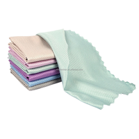 Chiffon en microfibre pour lavage de voiture, épaissi, absorbant l'eau, serviette de nettoyage qui n'abîme pas facilement le verre ni les miroirs ni les tasses