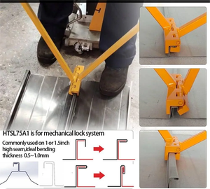 Outil de sertissage à double main pour travaux extérieurs Tô<span class=keywords><strong>le</strong></span> de <span class=keywords><strong>couvreur</strong></span> avec panneau de verrouillage mécanique pour toiture à joint debout - Product Image 4