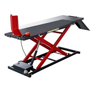 Sollevatore Idraulico a Forbice in Acciaio a Un Cilindro per Auto e Moto, Azionamento Elettrico, Capacità 700kg - Product Image 1