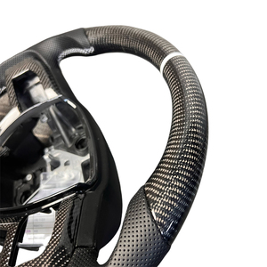 Vente directe d'usine avec volant en fibre de carbone noire de haute qualité pour Ford Raptor F150 2015-2022 Pièces de volant personnalisables - Product Image 4