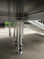 Plateforme de scène portable en aluminium à hauteur réglable, pieds ronds, facile à installer, scène simple pour les mariages, les concerts et les événements