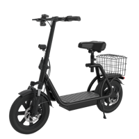 Trottinette électrique X12 noire de 12 pouces, vélo électrique longue portée pour livraison de repas, vélo électrique pliable, meilleure trottinette haute vitesse