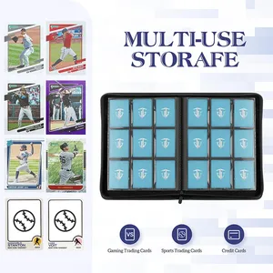 Classeur de cartes à collectionner à 9 pochettes avec fermeture éclair, capacité 360 cartes, <span class=keywords><strong>album</strong></span> TCG avec pages intérieures en PP, vente en gros usine - Product Image 4