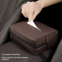 Porte-boîte à mouchoirs pour voiture, boîte à mouchoirs pour accoudoir de console centrale de voiture, boîte à mouchoirs pour pare-soleil et siège arrière avec sangle, facile à installer