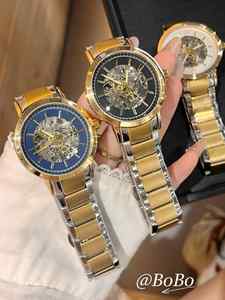 Nouvelle Montre de Luxe Multifonctionnelle pour Homme, Design Creux, Bracelet en Acier Inoxydable, Mécanisme à Réserve d'Énergie Cinétique Lumineux - Product Image 3