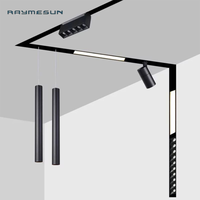 Spot LED magnétique linéaire 48V en aluminium, moderne et dimmable, certifié ETL pour chambre, villa, hôtel