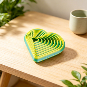 Vashine Jouet de bureau anti-stress imprimé en 3D, Tour de radis en forme de cœur 3D, Jouets colorés en forme de cœur pour soulager l'anxiété - Product Image 4
