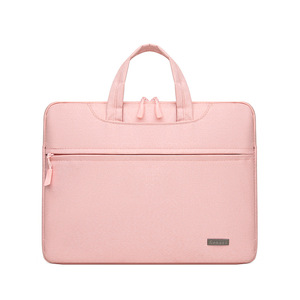 Sac pour ordinateur portable imperméable en Oxford de 15,6 pouces, mallette légère à bandoulière unisexe, élégante, en toile et velours, avec poignée - Product Image 3