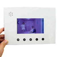 Carte de vœux vidéo publicitaire professionnelle, écran LCD 7 pouces, contrôle magnétique, design ange, fabriquée à la main en usine