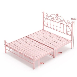 Kích Thước Đầy Đủ Có Thể Điều Chỉnh Có Thể Gập Lại Kim Loại Bền Khung Giường Với Thiết Kế Hiện Đại Cho Khách Sạn Sử Dụng Căn Hộ - Product Image 5