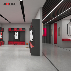 Tùy chỉnh phong cách câu lạc bộ bóng đá phòng tập thể dục Locker HPL gỗ nhỏ gọn Laminate thay đổi phòng với khóa điện tử khóa lắp ráp cấu trúc - Product Image 3