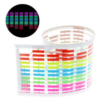 Lumières clignotantes multicolores à commande vocale pour voiture Autocollant de voiture activé par le son RVB Equalizer Rhythm LED Flash Light pour voiture