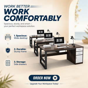 <span class=keywords><strong>Bureau</strong></span> de travail minimaliste au design moderne, ensemble chaise et <span class=keywords><strong>bureau</strong></span> pour employés, <span class=keywords><strong>bureau</strong></span> d'ordinateur simple en PVC, sans peinture, haute qualité - Product Image 2