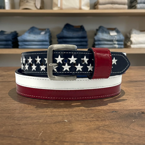 Cinturón de Béisbol Reversible con Patrón de Estrellas, Cinturón de Cuero Vacuno con Hebilla Rectangular Plateada, Estilo Casual, Cinturón de Cuero Genuino - Product Image 4