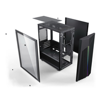 SAMA ARGB – coque de jeu à rayures micro atx, installation facile, dernière coque de pc de jeu officielle
