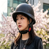 Casque Demi-Face Premium Résistant aux Chocs Coque en Fibre de Carbone Doublure Lavable Fournisseur Mondial en Gros