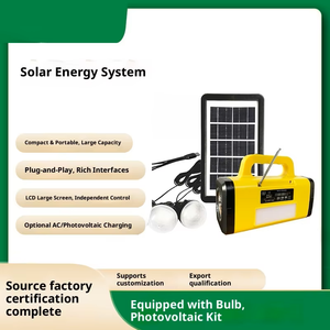 Système d'éclairage solaire, générateur solaire au lithium-ion, radio solaire, système de stockage d'énergie domestique et extérieur - Product Image 2