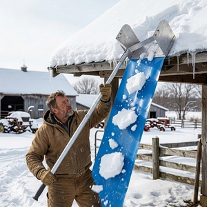 Râteau à <span class=keywords><strong>neige</strong></span> télescopique en aluminium de 6,2 m, pelle à <span class=keywords><strong>neige</strong></span> à 4 sections extensibles pour le déneigement des toits de maison, vente en gros - Product Image 6