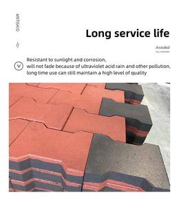 بلاط أرضيات مرآب من العشب الاصطناعي ، أرضيات مطاطية متشابكة ، بلاط مطاطي خارجي ، أرضيات عظم الكلب ، أرضيات رصف - Product Image 6