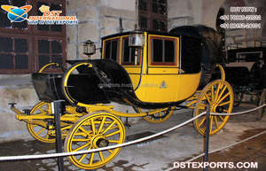 Luxury Indian Wedding Royal Horse-Drawn Carriage <b>Buggy</b> Customized Color Metal & Wood <b>Lightweight</b> Elegant Open Seating - Product Image 4