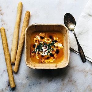 Bol jetable en feuille de palmier Areca naturel et vaisselle en feuille de palmier bols de fête en bambou - Product Image 5