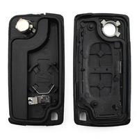 Carcasa para Llave de Coche con 2 Botones, Tipo Flip, con Hoja HU83 y Control Remoto CE0536