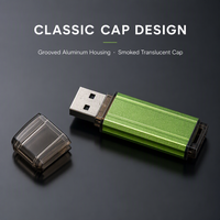 Flash Drive USB 2.0 Aluminium MINI Kreatif 32GB/512MB/64GB Logo Kustom Kotak Baru untuk Hadiah Promosi