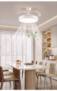 Lampu Kipas Plafon <span class=keywords><strong>LED</strong></span> Motor DC Modern Klasik 42-Inci dengan Remote Control, Dapat Diredupkan, 220V, Lampu Gantung Ruang Tamu - Product Image 5