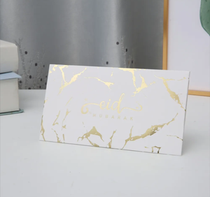 10Pcs Glitter Or Mosquée Motif Cash Enveloppes pour Eid Mubarak Enveloppes À Thème Titulaire De La Carte De Voeux - Product Image 3