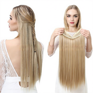 Parrucca Europea Americana da Donna, Pezzo Unico, Regolabile Liberamente, Capelli Lisci Lunghi Invisibili <span class=keywords><strong>per</strong></span> Extension a Filo di Pesce - Product Image 2