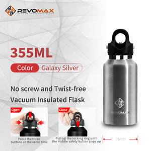 Thermos REvomax 355 ml à ouverture à une main en <span class=keywords><strong>2</strong></span> secondes, maintien au chaud pendant 18 heures et au froid pendant 36 heures, 100 % étanche pour le bureau, les trajets et l'utilisation sur le bureau - Product Image 2