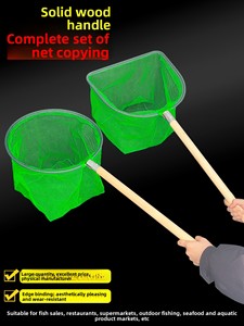 ชุดอุปกรณ์จับปลาแบบครบชุด พร้อมด้ามไม้ ขนาด 90 ซม. <span class=keywords><strong>ตา</strong></span>ข่ายขนาดเล็ก หนา แข็งแรง วงแหวนเหล็กชุบสังกะสีอย่างดี สำหรับ<span class=keywords><strong>บ่อ</strong></span> หรืออ่างเก็บน้ำ ใช้จับ<span class=keywords><strong>ปลา</strong></span> หรือสาหร่ายเป็ด - Product Image 6