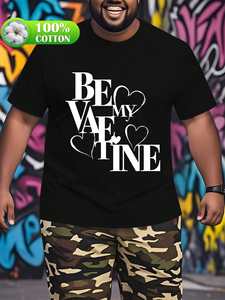 T-Shirt 'Be My Valentine' da Uomo in Cotone 180g, Manica Corta, Collo Tondo, Regalo Casual per San Valentino, Vestibilità Regolare, Lavabile in Lavatrice - Product Image 3