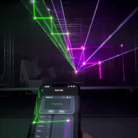 Barre de lumière laser KTV DMX 5W avec animation couleur intégrale et contrôle via application iPhone