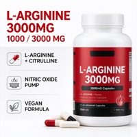 Capsules de L-Arginine 3000mg OEM ODM Marque Privée Vente en Gros Haute Qualité Stock Disponible Acide Aminé Énergie pour l'Entraînement et les Protéines