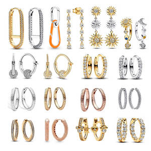 Pendientes de Cadena con Dijes de Plata 925 <span class=keywords><strong>Serie</strong></span> <span class=keywords><strong>ME</strong></span>, Oro Rosa, como Regalo de San Valentín, Compromiso o Aniversario - Product Image 1