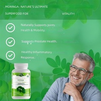 Capsules de poudre de feuilles de Moringa Ahualyn, 120 unités (500 mg), améliore la densité osseuse et la santé intestinale, complément alimentaire pour adultes