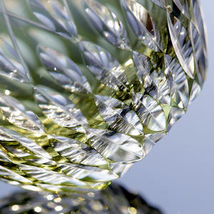 Vaso de whisky de cristal tallado soplado artificialmente creativo de gama alta personalizado al por mayor, gota de lluvia, patrón de trueno lejano, artesanía - Product Image 6