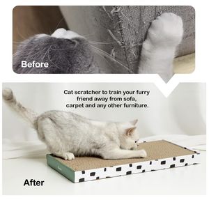 Duurzame Corrugate Krabplank Kitty <span class=keywords><strong>Sofa</strong></span> Lounge Bed Voor Indoor Katten Kat Krabber Kartonnen Kras Pad Met Doos - Product Image 2