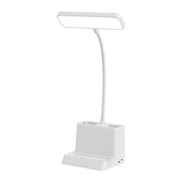Lampe de bureau LED intelligente avec porte-stylo, abat-jour original, base E26, alimentation CC, design moderne pour la lecture et l'utilisation en studio